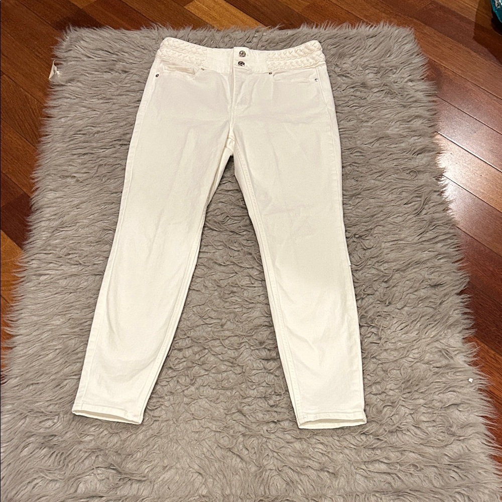 White House Black Market Extra High Rise Skinny Ankle Women's White Jeans